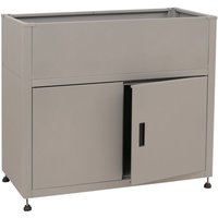 Hochbeet HHG-563, Metallhochbeet Blumenkasten Pflanzkübel Stauraum, Metall 33kg 91x101x51cm grau Hochbeet HHG-563, Metallhochbeet Blumenkasten Pflanzkübel Stauraum, Metall 33kg 91x101x51cm grau von HHG