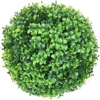 Künstlicher Busch HHG 652, Buchskugel Dekopflanze Buchsbaumkugel Kunstpflanze Buxus, Outdoor ø 35cm grün von HHG