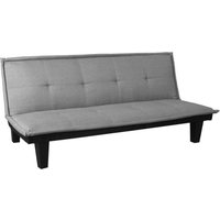 Neuwertig] 3er-Sofa HHG 933, Couch Schlafsofa Gästebett Bettsofa Klappsofa, Schlaffunktion 170x100cm Textil, hellgrau - grey von HHG