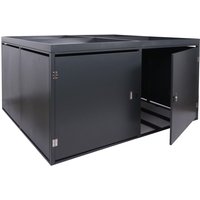 [NEUWERTIG] 4er-Fahrradgarage mit Pflanzkasten HHG-985b, Fahrradbox, abschließbar verzinkter Stahl 126x220x210cm anthrazit von HHG
