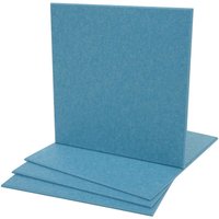 [NEUWERTIG] 4er-Set Akustikwandpaneel HHG-572, Wandpaneele Akustikplatten, schalldämmend 1qm Fläche 50x50cm blau - blue von HHG