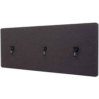 Neuwertig] Akustik-Tischtrennwand HHG 943, Büro-Sichtschutz Schreibtisch Pinnwand, doppelwandig Stoff/Textil 60x160cm braun-grau von HHG