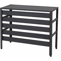 [NEUWERTIG] Alu Verkleidung für Klimaanlage/Wärmepumpe HHG-944, Abdeckung Schutzgitter Pflanzenregal, Metall 73x90x38cm grau von HHG