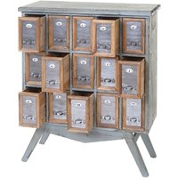 [NEUWERTIG] Apotheker-Schrank HHG-074, Kommode, Tanne Holz massiv Vintage Shabby-Look 94x73x32cm von HHG