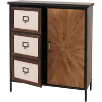 [NEUWERTIG] Apothekerkommode HHG-301, Schrank Highboard Staufächer, Vintage Shabby-Look 94x80x35cm, natur hell von HHG