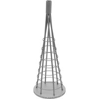 [NEUWERTIG] Deko-Baum HHG-458, Weihnachtsbaum Schmuckbaum Weihnachtsdeko Christbaum zum Beschmücken, Metall 60cm silberfarben von HHG