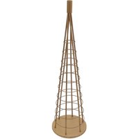 [NEUWERTIG] Deko-Baum HHG-462, Weihnachtsbaum Schmuckbaum Weihnachtsdeko Christbaum zum Beschmücken, Metall 90cm goldfarben von HHG