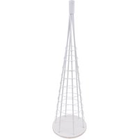 [NEUWERTIG] Deko-Baum HHG-462, Weihnachtsbaum Schmuckbaum Weihnachtsdeko Christbaum zum Beschmücken, Metall 90cm weiß von HHG