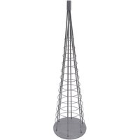 [NEUWERTIG] Deko-Baum HHG-466, Weihnachtsbaum Schmuckbaum Weihnachtsdeko Christbaum zum Beschmücken, Metall 115cm silberfarben von HHG