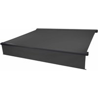 [NEUWERTIG] Elektrische Vollkassetten-Markise HHG-606, 4x3m ausfahrbarer Volant Polyester anthrazit, anthrazit von HHG