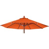 HHG - neuwertig] Ersatz-Bezug für Gastronomie Holz-Sonnenschirm 667, Sonnenschirmbezug Ersatzbezug, rund Ø4m Polyester 3kg terracotta - orange von HHG