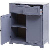 [NEUWERTIG] Kommode HHG-596, Schubladenschrank Schrank, 2 Schubladen und 2 Türen 80x70x35cm grau - grey von HHG