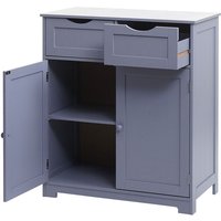 [NEUWERTIG] Kommode HHG-596, Schubladenschrank Schrank, 2 Schubladen und 2 Türen 80x70x35cm grau - grey von HHG