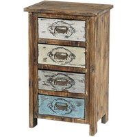 [NEUWERTIG] Kommode Leiria Schubladenkommode Schrank Shabby-Look, Vintage, 79x48x33cm - multicolour von HHG