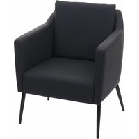 Neuwertig] Lounge-Sessel HHG 707a, Sessel Cocktailsessel Relaxsessel Kunstleder schwarz - black von HHG