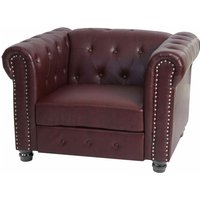 [NEUWERTIG] Luxus Sessel Loungesessel Relaxsessel Chesterfield Kunstleder runde Füße, ro - multicolour von HHG