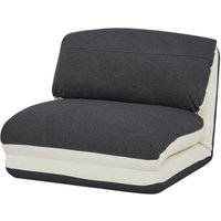 [NEUWERTIG] Schlafsessel HHG-528, Schlafsofa Funktionssessel Klappsessel Relaxsessel, Stoff/Textil creme/schwarz - multicolour von HHG