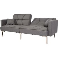 Neuwertig] Schlafsofa HHG 894, Schlafcouch Bettsofa Gästebett, Schlaffunktion Liegefläche 170x104 cm Stoff/Textil grau - grey von HHG