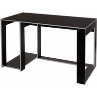 Neuwertig] Schreibtisch HHG 834, Computertisch Bürotisch, 120x60x76cm schwarz-grau - black von HHG