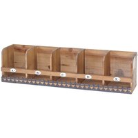[NEUWERTIG] Wandregal HHG-077, Hängeregal Regal, Tanne Holz massiv Vintage Shabby-Look 71x18x16cm von HHG