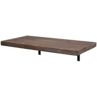 Neuwertig] Wandtisch HHG 418, Wandklapptisch Wandregal Tisch, klappbar Massiv-Holz 100x50cm shabby braun - brown von HHG