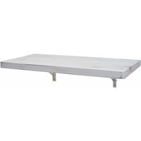 [NEUWERTIG] Wandtisch HHG-418, Wandklapptisch Wandregal Tisch, klappbar Massiv-Holz 100x50cm shabby weiß - white von HHG