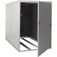 HHG - neuwertig] 2er-Fahrradgarage 852c, Gerätehaus Fahrradbox mit Ablage, abschließbar Metall 160x113x209cm hellgrau von HHG