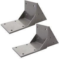 Neuwertig] 2er-Set Dachsparrenadapter für Kassetten-Markise HHG 442 H123, Dachsparren Halterung Adapter grau von HHG