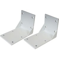 HHG - neuwertig] 2er-Set Deckenadapter für Kassetten-Markise 438 H123, Deckenmontage Halterung Adapter weiß von HHG