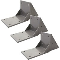 HHG - neuwertig] 3er-Set Dachsparrenadapter für Kassetten-Markise 658, Dachsparren Halterung Adapter grau - grey von HHG