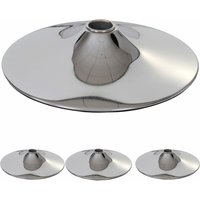[NEUWERTIG] 4er-Set Fußplatte Fuß Fußteller für Barhocker Loungesessel, chromoptik Ø 41cm von HHG