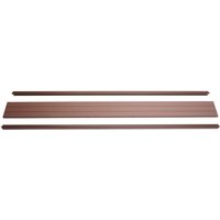 Neuwertig] Abschluss-Set für WPC-Sichtschutz Savoie, Abschlussprofil Windschutz, Alu-Pfosten 180cm, braun - brown von HHG