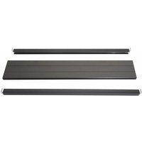 HHG - neuwertig] Abschluss-Set für WPC-Sichtschutz Savoie, Abschlussprofil Windschutz, WPC-Pfosten 90cm, anthrazit von HHG