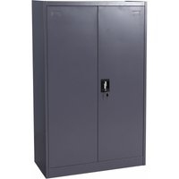 Neuwertig] Aktenschrank HHG 731, Stahlschrank Büroschrank Schrank, 2 Türen abschließbar Metall 140x90x40cm dunkelgrau - grey von HHG