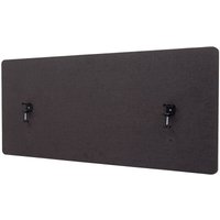 Neuwertig] Akustik-Tischtrennwand HHG 943, Büro-Sichtschutz Schreibtisch Pinnwand, doppelwandig Stoff/Textil 60x140cm braun-grau von HHG