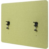 Neuwertig] Akustik-Tischtrennwand HHG 943, Büro-Sichtschutz Schreibtisch Pinnwand, doppelwandig Stoff/Textil 60x75cm grün - green von HHG
