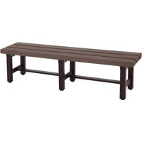 Neuwertig] Alu Gartenbank HHG 664, Bank Parkbank Sitzbank Balkonbank, wetterfest wpc 150cm, braun - brown von HHG