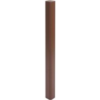 HHG - neuwertig] Alu-Pfosten Savoie-WPC-Zaun, Pfeiler Pfahl, Stecksystem 98cm, braun von HHG