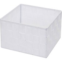 HHG - neuwertig] Aufbewahrungskorb 258, Dekokorb Korb Körbchen Aufbewahrung Regalkorb Deko 12x19x19cm weiß von HHG