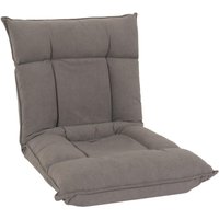 Neuwertig] Bodensessel HHG 909, Relaxsessel Bodenkissen Bodensofa Klappsessel 6 Relaxpositionen, stabiles Gestell Samt dunkelgrau von HHG