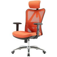 Neuwertig] Bürostuhl HHG 848, Schreibtischstuhl, ergonomisch, verstellbare Lordosenstütze 150kg belastbar ohne Fußstütze, orange von HHG