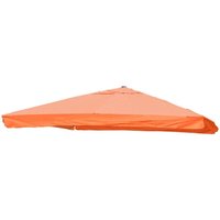 Neuwertig] Ersatz-Bezug für Luxus-Ampelschirm HHG 125 mit Flap, Schirmbezug Ersatzbezug, 3,5x3,5m (Ø4,95m) Polyester 4kg terracotta von HHG