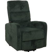 Neuwertig] Fernsehsessel HHG 712, Relaxsessel TV-Sessel Liege, Liegefunktion Aufstehhilfe, Metall Stofff/Textil Cord grün von HHG