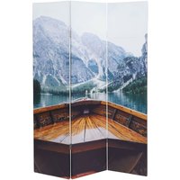 Neuwertig] Foto-Paravent HHG 843, Raumteiler Trennwand Sichtschutz, MVG-zertifiziert 180x121cm Boot von HHG