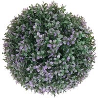 Neuwertig] Künstlicher Busch HHG 652, Buchskugel Dekopflanze Buchsbaumkugel Kunstpflanze Buxus, Outdoor ø 35cm lila von HHG