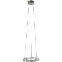 HHG - neuwertig] LED-Hängeleuchte HW153, Hängelampe Deckenleuchte Pendelleuchte, Kristallglas von HHG