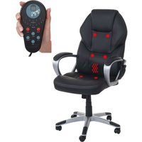 Neuwertig] Massage-Bürostuhl HHG 753, Drehstuhl Chefsessel, Heizfunktion Massagefunktion Kunstleder schwarz von HHG