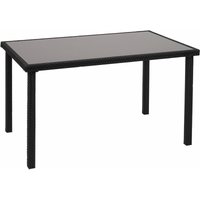 Neuwertig] Poly-Rattan Tisch HHG 951, Gartentisch Balkontisch, 120x75cm schwarz - black von HHG