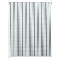 HHG - neuwertig] Rollo 262, Fensterrollo Seitenzugrollo Jalousie, Sonnenschutz Verdunkelung blickdicht 50x160cm grau/weiß von HHG