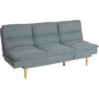 Neuwertig] Schlafsofa HHG 368, Gästebett Schlafcouch Couch Sofa, Schlaffunktion Liegefläche 180x110cm Stoff/Textil blau-grau - blue von HHG